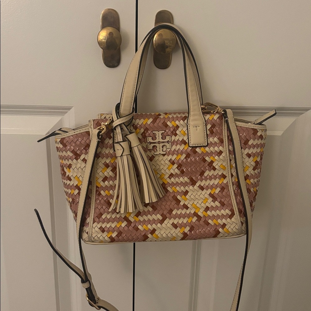 Tory Burch Thea Woven Tote with Tassels